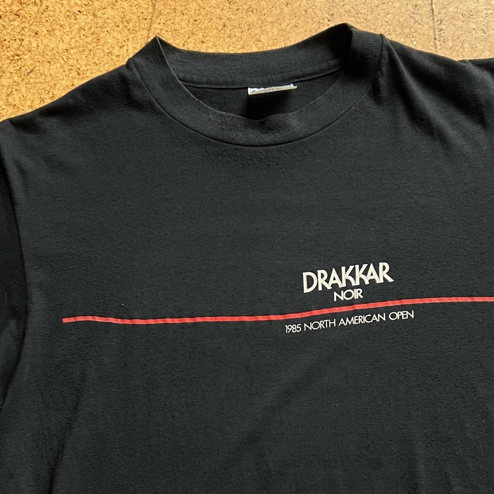 Vintage Hanes 50-50 Drakkar Noir 1985 Open t-shirt